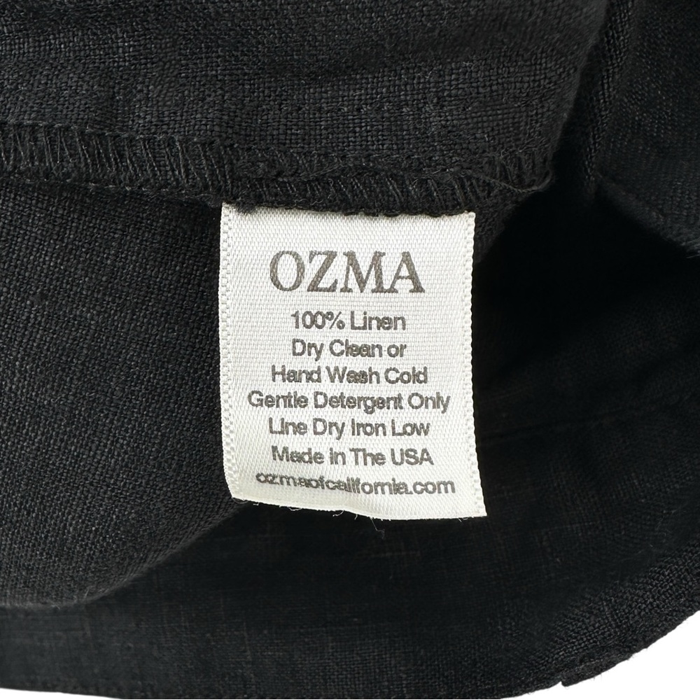 OZMA of California Black Linen High Rise 6" Inseam Shorts sz M - Picture 5 of 6